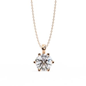 Pendentif en or 18 carats pour femme avec un magnifique diamant cultivé en laboratoire, pendentifs et breloques en diamant - Product Image 1