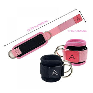 Bande de résistance professionnelle en néoprène pour la cheville avec manchons, sangles de cheville pour la musculation, l'haltérophilie, l'entraînement en salle de sport - Product Image 3