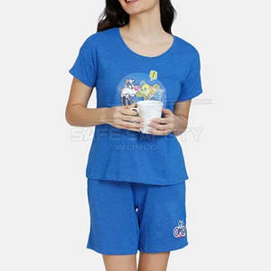Tenues deux pièces femmes ensemble été 2 pièces t-shirt et short ensemble coton matériel été femmes ensembles courts - Product Image 4