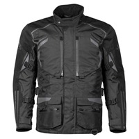 Veste de moto unisexe coupe-vent personnalisée Alligator Tex Noir Iris Jaune Fluo