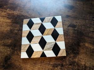 Posavasos rústicos hechos a mano de nogal y madera Diseño artesanal clásico Durable 5mm de espesor Pedido mínimo 2 piezas - Product Image 3