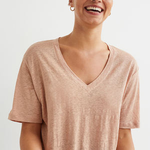 Nuevas camisetas de mujer de bajo precio al por mayor mejor calidad 100% algodón con personalizado - Product Image 1