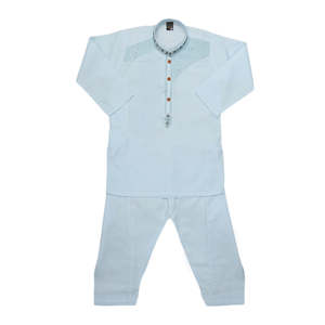 Costume Kurta Shalwar brodé pour garçons - Cyan - Product Image 1