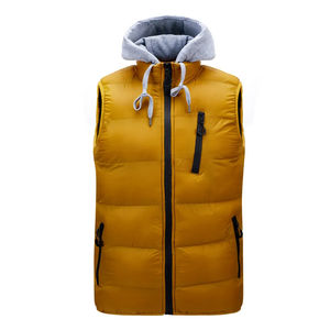 Gilet léger personnalisé chaud à bulles compressible gilet sans manches grande taille hiver hommes duvet de canard bouffant gilet pour hommes OEM - Product Image 5