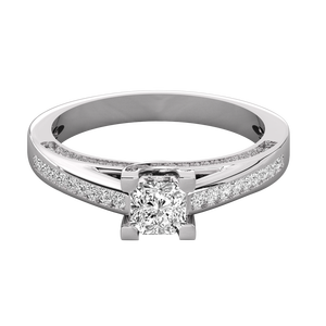 Bague solitaire en or 18 carats pour femmes avec diamant de laboratoire - Product Image 3