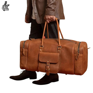กระเป๋าหนังดัฟเฟิลสำหรับผู้ชาย กระเป๋าเดินทางหนังวินเทจขนาดพกพาสำหรับทุกเพศ กระเป๋าหนังดัฟเฟิลสำหรับเดินทาง ลดราคา - Product Image 3