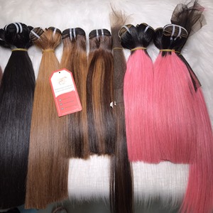 Tendencia caliente Muchos huesos coloridos Recto Vietnam HD Peluca con malla frontal Alto grado Remy Raw Sin procesar Trama humana Paquete de estilo ondulado - Product Image 2