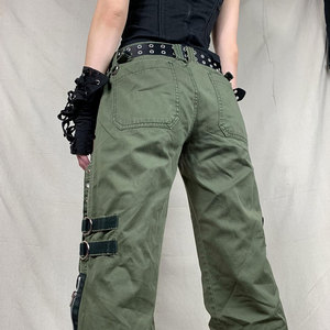 Gothic Punk Wide Leg Long Length Denim Women's Pants Loose Casual Jeans <b>Streetwear</b> 2026 - Product Image 4