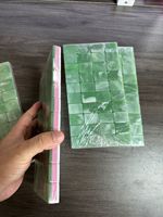 Tuiles américaines modernes de luxe, fabriquées en usine OEM, design en acrylique vert, œuvres d'art américaines, tuiles de mahjong classiques