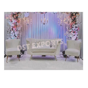 Sofa d'or chic de mariage indien SofaRoyal Ensemble de sofa de mariage Meubles de mariages asiatiques - Product Image 3