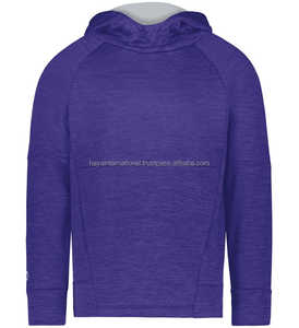 Sudadera con capucha Vintage de gran tamaño informal de alta calidad sin cuerda bordado personalizado e impresión HIFH129 Sudadera con capucha de lana de algodón - Product Image 1