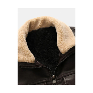 Veste en cuir pour hommes Haute qualité sur mesure coupe ajustée en cuir d'agneau véritable Top matériel Design de mode en gros - Product Image 3