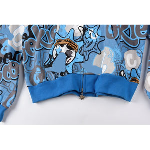 เสื้อฮู้ดพิมพ์ลายการ์ตูนสำหรับผู้ชายและผู้หญิงคุกกี้คุกกี้ซิปเต็มรูปแบบระบายอากาศได้ดีปรับแต่งได้ - Product Image 3