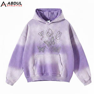 Sudaderas con Capucha de Estilo Premium para Hombre, Lavadas al Ácido, con Pedrería, Diseñadas para la Moda Urbana - Product Image 1