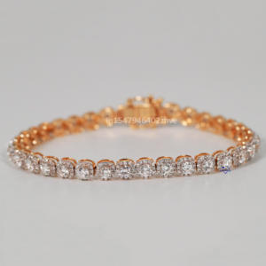 Presentamos una pulsera elegante meticulosamente elaborada en plata de ley 925 adornada con diamante de moissanita con claridad VVS - Product Image 3