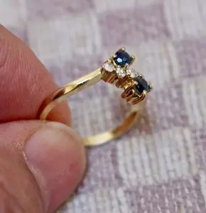 Bague en argent sterling 925 magnifique pour femme avec moissanite par Tishya Diamond pour fiançailles et mariage - Product Image 1