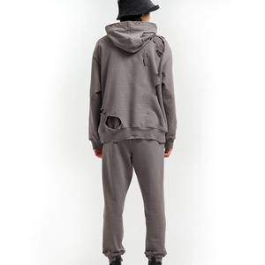 Sweat à capuche pour homme à effet usé, vente chaude, broderie personnalisable, vêtements de haute qualité en gros - Product Image 2