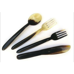 Cuchara de cuerno de búfalo/buey natural ecológica de tamaño personalizado, cubiertos indios de cocina y café hechos a mano para obsequios - Product Image 4