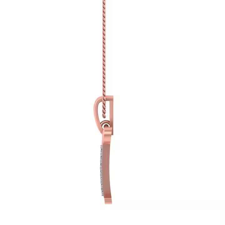 High Selling Stylish 18K Rose Gold T-Alphabet Pendant Necklace Unique Designer Fine Pendants Charms for Women Perfect Gift for