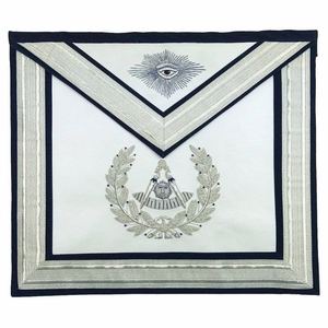 Freemason Masonic Blue Apron Luxury Embroidered Lodge Regalia Traditional Ceremonial Dress Apron - Product Image 4