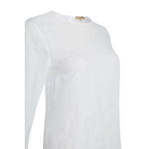 Robe tunique en coton tricoté blanc - Product Image 2