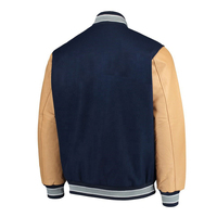 Blousons universitaires Letterman blancs et rouges, grande taille, à double boutonnage, en tissu de laine, prix de gros, chauds