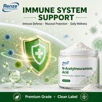 Acide N-acétylneuraminique de haute pureté, acide sialique, poudre cristalline blanche pour complément alimentaire et aliments fonctionnels
