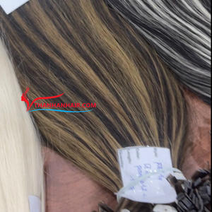Meilleurs produits, extensions de cheveux humains à pointe plate de couleur, kératine humaine vietnamienne Remy à double tirage en stock - Product Image 5