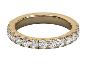 Fabricant en gros, bijoux fins en argent sterling 925, plaqué or 14 carats, certifié IGI, coupe brillante, bague de mariage classique en diamant - Product Image 3