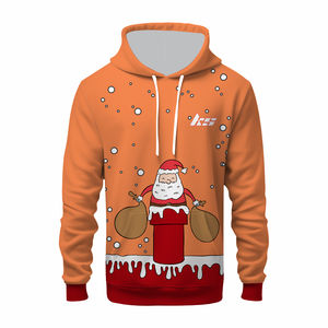 Sweat à capuche pour homme en coton 100% uni, manches régulières, col à capuche, vente chaude d'hiver, décontracté, broderie de basket-ball, poche surdimensionnée - Product Image 2