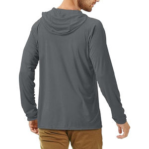 Otoño Invierno Pullover Sudadera Color Cuello con capucha Patrón de mezcla de algodón Bloque multicolor Cordón sudaderas con capucha para hombres - Product Image 3