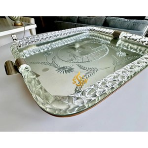 Bandeja DE SERVICIO DE METAL Bandeja decorativa de diseño de regalo para el hogar de alta calidad Forma cuadrada Hogar y restaurante de gran tamaño a precio barato - Product Image 4