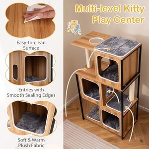 Rencontrez Cats INSTINCTS & Curiosity Multiple Comfy Spots pour chatons Sisal Board Explorations Hole Entièrement enveloppé - Product Image 3