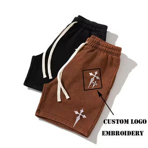 Custom Breathable Casual Knitted High Elastic Waist French Terry Streetwear Acid Wash Hot <b>Shorts</b> Basketball <b>Shorts</b> <b>for</b> <b>Men</b> - Product Image 5