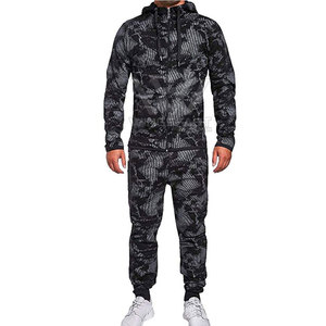 Chándales ligeros de algodón 100% para hombre con capucha, ropa de jogging de invierno con patrón sólido, ropa de sublimación - Product Image 1