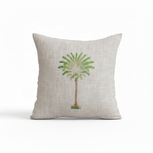 Fundas de Cojín Decorativas de Lujo con Estampado de Palmeras para Sofá, Fundas de Cojín Cuadradas Hechas a Mano Personalizadas - Product Image 1