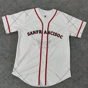 San Francisco Mays # 24 Maillots de baseball vintage classiques à col en V, service de personnalisation de logo OEM, respirants et à séchage rapide - Product Image 2