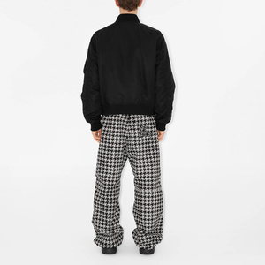 Veste bomber de baseball brodée pour homme, veste d'extérieur de style universitaire, polyester, manches longues, coupe-vent, boutonnée, enduite - Product Image 3