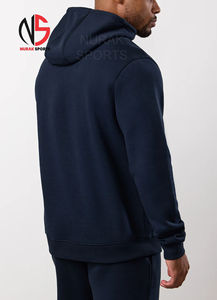 Plus Size Custom Logo Design <b>Navy</b> Hoodie & Straight Leg <b>Joggers</b> <b>Men</b> Tracksuit Cotton Fleece Baggy Jogging Suit <b>Men's</b> In 2026 - Product Image 3
