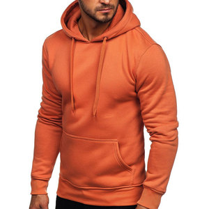 Pull à capuche hommes sans chaîne Streetwear blanc 100% coton lourd recadrée surdimensionné hommes à capuche - Product Image 1