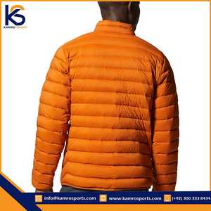 เสื้อแจ็คเก็ตพัฟเฟอร์ผู้ชายคอตั้งผ้าแคนวาสไซส์ใหญ่สำหรับขายส่ง ดีไซน์ใหม่ทันสมัยสำหรับฤดูใบไม้ร่วง - Product Image 3