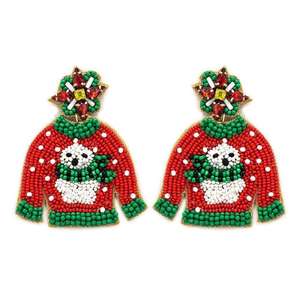 Accessoires artisanaux qui font une déclaration de mode audacieuse Boucles d'oreilles brodées Design personnalisé par MD artisanat - Product Image 1