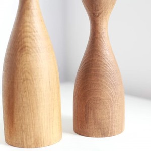 Ensemble de porte-bougies en bois, 3 pièces, forme cylindrique, fabrication artisanale, gravure au laser, décoration de Noël pour la maison, finition naturelle, style scandinave - Product Image 3