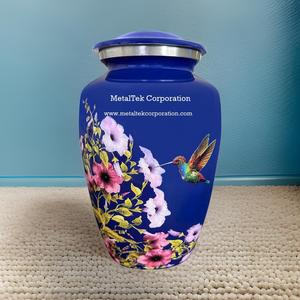 Urne de crémation en métal colibri Design classique Style adulte américain cendres décoratives funéraires fabricant de bocaux souvenir à faible coût - Product Image 4