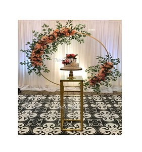 Attractive Design <b>Backdrop</b> In Iron Gold Color <b>Backdrop</b> With Artificial Flower Use At Reasonable Prices - Product Image 2