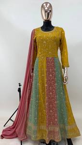 Lehenga de imitación tradicional india con trabajo de hilo, ropa de boda pesada, Lehenga Choli para mujer - Product Image 5
