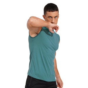 Camisetas sin mangas Camiseta de gimnasio Stringer Camiseta sin mangas Ropa de fitness Chaleco sin mangas de algodón Hombre Camote liso Camiseta sin mangas de Culturismo - Product Image 1