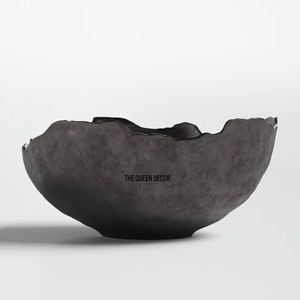 ชามตกแต่งโลหะสีดำสไตล์ญี่ปุ่นดีไซน์ใหม่มีพื้นผิวสำหรับโต๊ะอาหารที่ทันสมัยและตกแต่งบ้านร่วมสมัย - Product Image 1