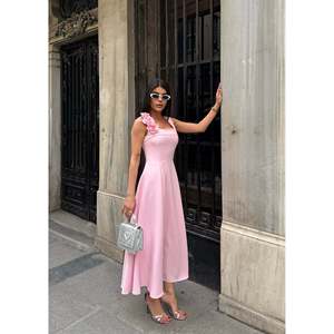 Vestido Maxi Elegante con Cinturón Amarillo para Mujer, Marca missJANELL, Tela Doble de Poliéster y Elastano, Ideal para Uso Diario y Fiestas - Product Image 2