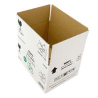 Boîte de papier ondulé pliable avec logo personnalisé Noix de coco fraîche rectangle fendue UV avantage matériaux recyclés écologiques pour